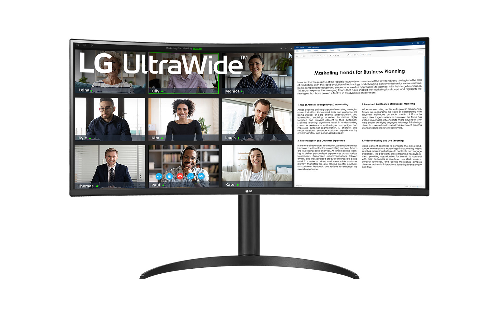 【LG】34WR55QC-Bの製品画像